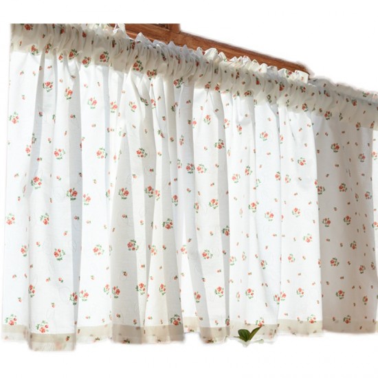 French-style punch-free door curtains, fresh floral short curtains, half curtains, American country bedroom floating curtains, sheer curtains, and partition curtains
