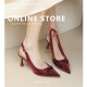 Women's shoes, 2024 summer new models, versatile square-toed open-toed rhinestone mid-heeled flip-flops, influencer sandals, and half-slip flip-flops.
