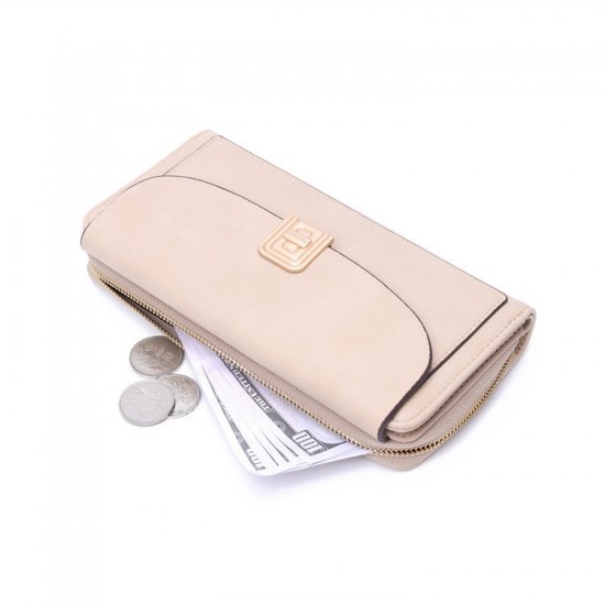 Lianbu New Cross-Border Wallet, Long Solid Color, Stylish and Simple PU Multifunctional Large-Capacity Clutch, In Stock