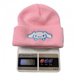 Autumn/Winter Children's Cinnamon Dog Embroidered Knitted Hat, European and American Fashion Trend, Windproof and Warm Wool Hat