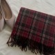 New Year red plaid scarves for women, Korean-style shawls, thickened, warm winter, imitation cashmere plaid scarves, wholesale