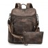 Women's backpacks, 2025 new large-capacity PU retro business bags, backpacks, laptop backpacks wholesale.