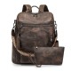 Women's backpacks, 2025 new large-capacity PU retro business bags, backpacks, laptop backpacks wholesale.