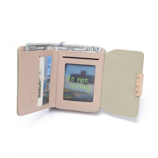 2025 New Women's Wallet, Japanese and Korean Fresh PU Tri-Fold Zipper, Multi-Function Large-Capacity Wallet, Wholesale