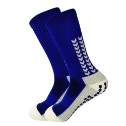 Wholesale adhesive-coated adult non-slip sports socks, thickened towel-soled soccer socks, cross-border sports socks.
