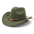 New Tibetan hats, ethnic minority style, metal feather western cowboy hats, men's and women's couple's hats with felt hats.