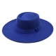 2021 new simple solid-color woolen 9.5cm brim, warm outdoor oval-shaped topper for men and women for autumn and winter