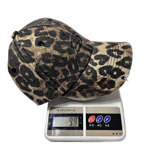 Wholesale Korean 2024 new American retro leopard print distressed baseball caps, soft-top, niche baseball caps for women.