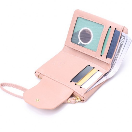 New Korean-style PU leather wallet, sweet and feminine, multiple card slots, foldable, expandable, student coin purse, in stock for wholesale. New Korean-style PU leather wallet, sweet and feminine, multiple card slots, foldable, expandable, student coin purse, in stock for wholesale.