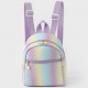 Best-selling cross-border women's backpack, rainbow multi-color PU quilted mini backpack, stylish and casual, high-end school bag