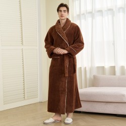 Couple's ice silk bathrobe, women's summer, thin, digitally printed, simulated silk nightgown, men's, plus-size, spring/autumn.