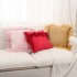 INS bow ribbon pillow, lumbar support, Dutch velvet, breathable and comfortable pillow, cute pink for girls.