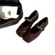 Square-Toed Mary Jane Shoes for Women, Fall/Winter 2023 New Suede Strappy Retro Dress-Paired Plush Shoes