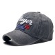 Cross-border new face-enhancing denim baseball hats for women, vintage washed and distressed sun protection embroidered baseball hats for men Cross-border new face-enhancing denim baseball hats for women, vintage washed and distressed sun protection embroidered baseball hats for men