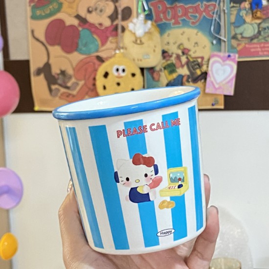 Japanese-style shot glass, niche Ins cartoon hook glass, high-temperature resistant shot glass coffee cup, gift box Japanese-style shot glass, niche Ins cartoon hook glass, high-temperature resistant shot glass coffee cup, gift box