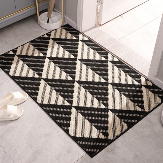 Cross-border flocked three-piece bathroom floor mat set, absorbent and non-slip bedroom bedside rugs Cross-border flocked three-piece bathroom floor mat set, absorbent and non-slip bedroom bedside rugs