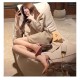 Nude High Heels for Women, Fall 2024 New Red-Sole Side Hollow Pointed Toe, Sexy and Versatile Professional Stiletto Shoes