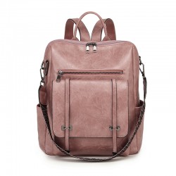 New cross-border retro women's backpacks, new high-end PU soft leather dual-use shoulder bags, large-capacity commuter backpacks