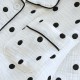 Women's summer pajamas, plus-size, pure cotton, double-layered gauze shorts, polka-dot, loose loungewear two-piece set Women's summer pajamas, plus-size, pure cotton, double-layered gauze shorts, polka-dot, loose loungewear two-piece set