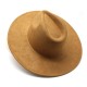 New European and American 9.5cm wide-brim suede topper, stylish and simple topper, heart-shaped wide-brim jazz hat