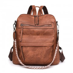 Cross-border backpacks for women, PU soft leather, versatile large-capacity dual-use shoulder bags, and diaper bags.