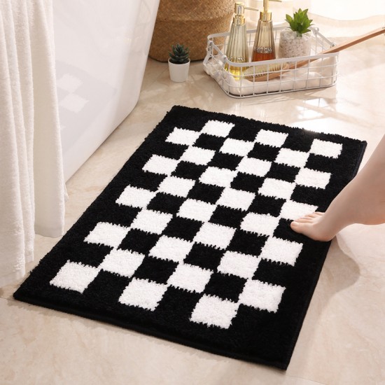 Instagram-style living room bedside rugs, modern and simple, full-length patchwork plush mats, home bedroom puzzle children's blankets