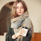 Deqing Siyue plaid faux cashmere scarf, 2025 new winter scarf for women, thickened shawl. Warm tassel scarf