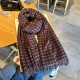 A cross-border red plaid scarf for autumn and winter, thickened and warm for couples, Korean-style New Year retro shawls for wholesale.