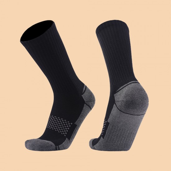 Non-slip and wear-resistant sports socks, warm mid-calf socks for men and women, thickened terry merino wool hiking socks