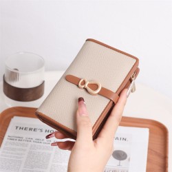 New Mid-Long Women's Wallet, Japanese and Korean Style, Simple and Versatile Folding Women's Clutch, Multifunctional Wallet