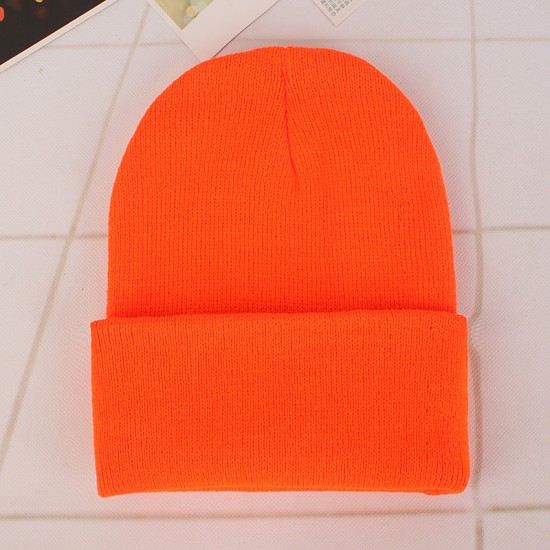 Korean-style Japanese-style men's and women's autumn and winter solid-color glossy knitted hats, outdoor casual and warm wool hats