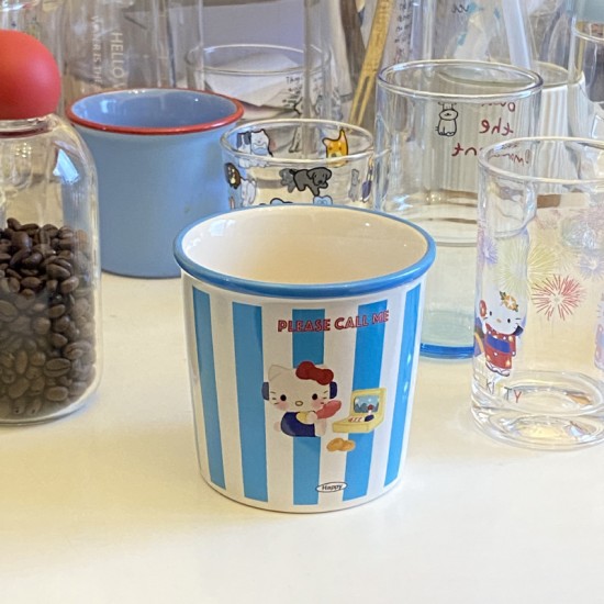 Japanese-style shot glass, niche Ins cartoon hook glass, high-temperature resistant shot glass coffee cup, gift box Japanese-style shot glass, niche Ins cartoon hook glass, high-temperature resistant shot glass coffee cup, gift box