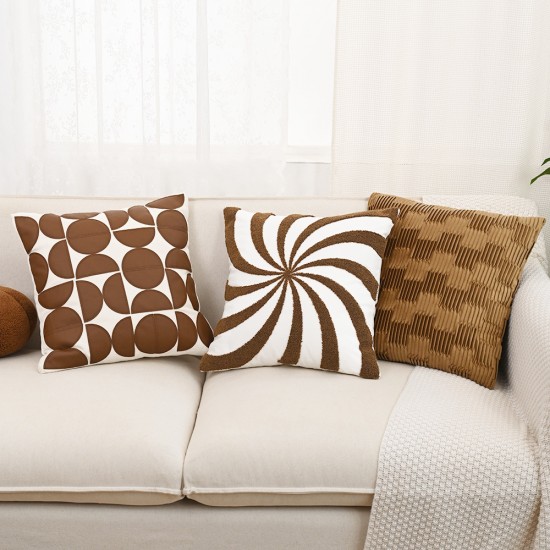 Cross-border ins brown and brown sofa sectional pillows, leopard geometric pattern pillowcases, bay window sofa decorations Cross-border ins brown and brown sofa sectional pillows, leopard geometric pattern pillowcases, bay window sofa decorations