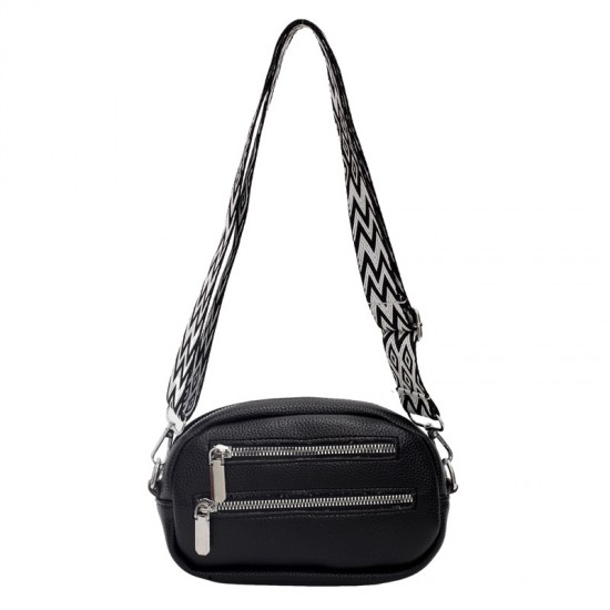 New Korean-style cross-border women's cell phone chest bag, simple PU crossbody bag, fashionable and stylish zippered women's small round shoulder bag New Korean-style cross-border women's cell phone chest bag, simple PU crossbody bag, fashionable and stylish zippered women's small round shoulder bag