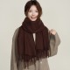 Women's winter imitation cashmere, artistic autumn and winter, thickened, warm, dual-use, solid color, Korean-style, stylish scarf Women's winter imitation cashmere, artistic autumn and winter, thickened, warm, dual-use, solid color, Korean-style, stylish scarf