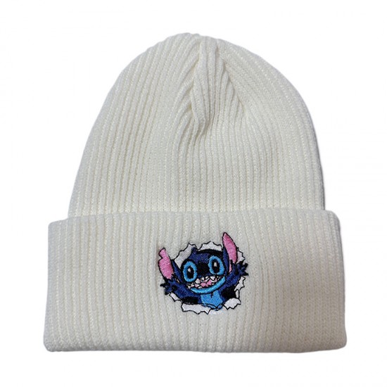New Cross-Border Stitch Embroidered Knitted Hat, Autumn/Winter Outdoor Warm Men's and Women's Cartoon Anime Beanie New Cross-Border Stitch Embroidered Knitted Hat, Autumn/Winter Outdoor Warm Men's and Women's Cartoon Anime Beanie