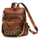 Cross-border PU women's winter new European and American retro versatile backpack, high-end two-tone tassel backpack wholesale