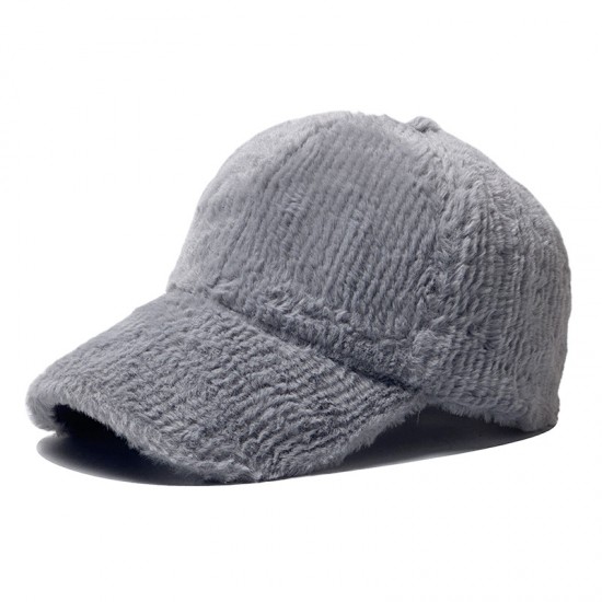 New winter faux mink baseball cap with plush vertical stripes, versatile solid color, warm and cold-resistant curved brim baseball cap for men and women. New winter faux mink baseball cap with plush vertical stripes, versatile solid color, warm and cold-resistant curved brim baseball cap for men and women.
