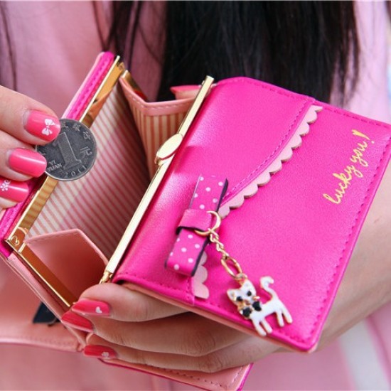 AliExpress Popular Women's Wallet with Short Bow Kitten Pendant Student Wallet, Taobao Hot Seller AliExpress Popular Women's Wallet with Short Bow Kitten Pendant Student Wallet, Taobao Hot Seller
