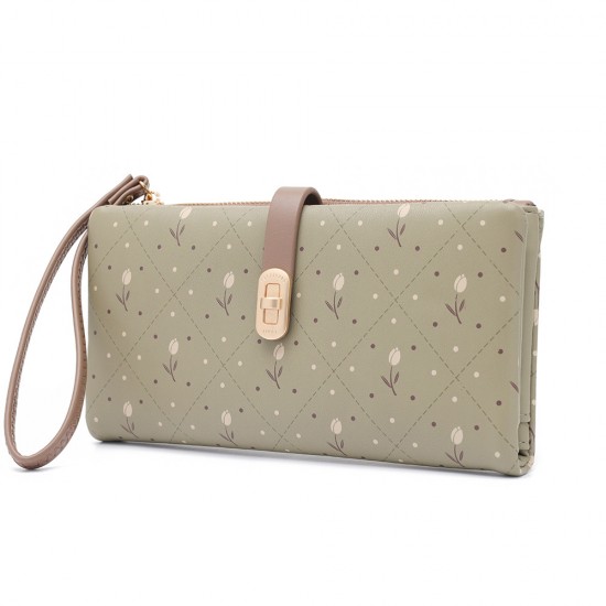 Lianbu new style Women's long wallet, large capacity, multifunctional phone bag, stylish printed clutch, wallet, purse