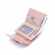 New Lovebu women's wallet, short, small, clear. New printed folding zipper and clasp multifunctional card and coin purse