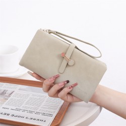 New Korean-style fresh zipper closure, women's long wallet, multi-functional large-capacity handbag, in stock for wholesale