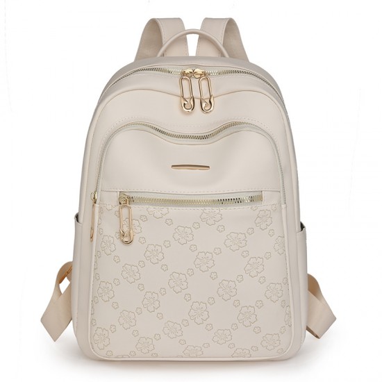 2025 new cross-border foreign trade women's backpack, fashionable casual travel backpack, large-capacity women's embossed backpack, wholesale
