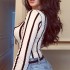 European and American women's summer tops. 2025 new, niche, striped, versatile, slim-fitting, sexy, long-sleeved T-shirt. Wholesale.