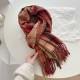 A new winter women's scarf with a wave pattern and tassels, a high-end, versatile and warm scarf.