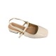 Color-blocked retro chic! Square-toed suede single-strap wedge slippers for women, Korean-style summer open-toe high-heeled sandals.