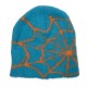 European and American Faux Mink Fur spiderweb jacquard knitted hat, trendy pullover, stylish and casual unisex hat.