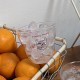Instagram Cartoon Abstract Fish Glass, Cute Blue Fish, High-Resistant Juice and Milk Cup for Couples