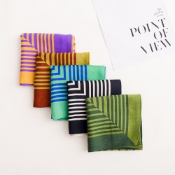 2025 New Silk Square Handkerchief Trendy Retro Gradient Color 70s Small Square Handkerchief Silk Scarf Wrap Light Luxury Silk Scarf for Women 2025 New Silk Square Handkerchief Trendy Retro Gradient Color 70s Small Square Handkerchief Silk Scarf Wrap Light Luxury Silk Scarf for Women