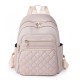 Solid color diamond-patterned rivet-stitched fashionable women's backpack, 2025 high-quality Korean-style large-capacity simple women's backpack